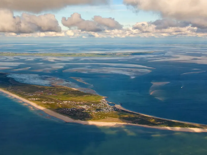 Flugroute über Sylt