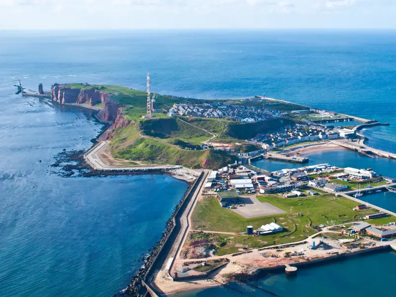 Flugroute über Helgoland